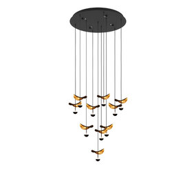 Eglo Hanglamp Dracera 10 lichts Ø 58 cm zwart Eglo Hanglamp Dracera 10 lichts Ø 58 cm zwart
