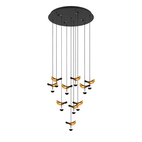 Eglo Hanglamp Dracera 10 lichts Ø 58 cm zwart Eglo Hanglamp Dracera 10 lichts Ø 58 cm zwart