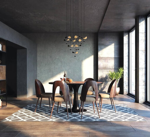 Eglo Hanglamp Dracera 10 lichts Ø 58 cm zwart Eglo Hanglamp Dracera 10 lichts Ø 58 cm zwart