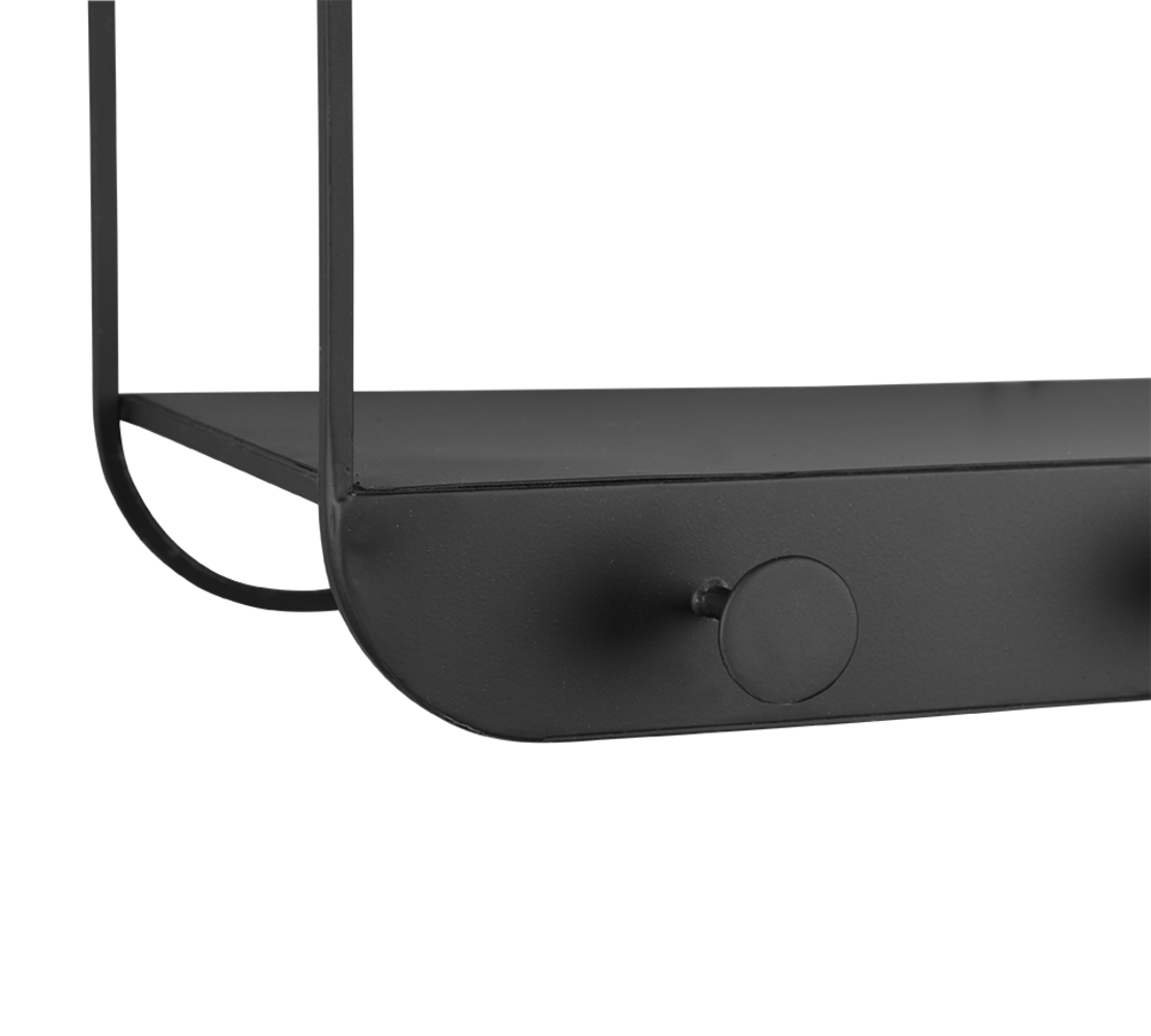 Mirrors and more Kapstok Linda 5 haken B 50 cm zwart Mirrors and more Kapstok Linda 5 haken B 50 cm zwart