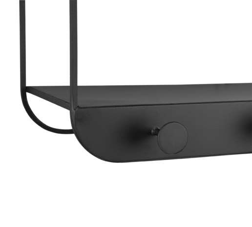 Mirrors and more Kapstok Linda 5 haken B 50 cm zwart Mirrors and more Kapstok Linda 5 haken B 50 cm zwart