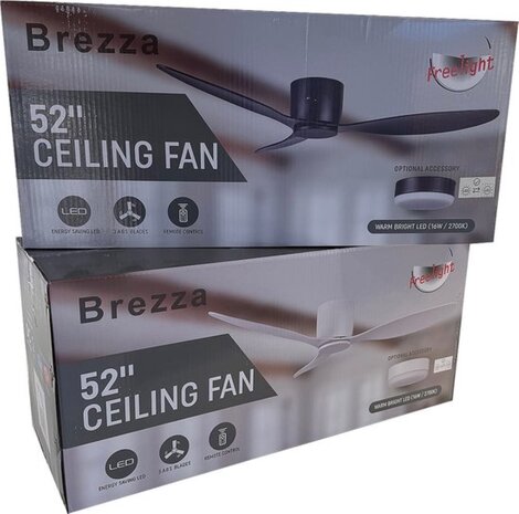 Freelight Plafondventilator Brezza Ø 132 cm wit
