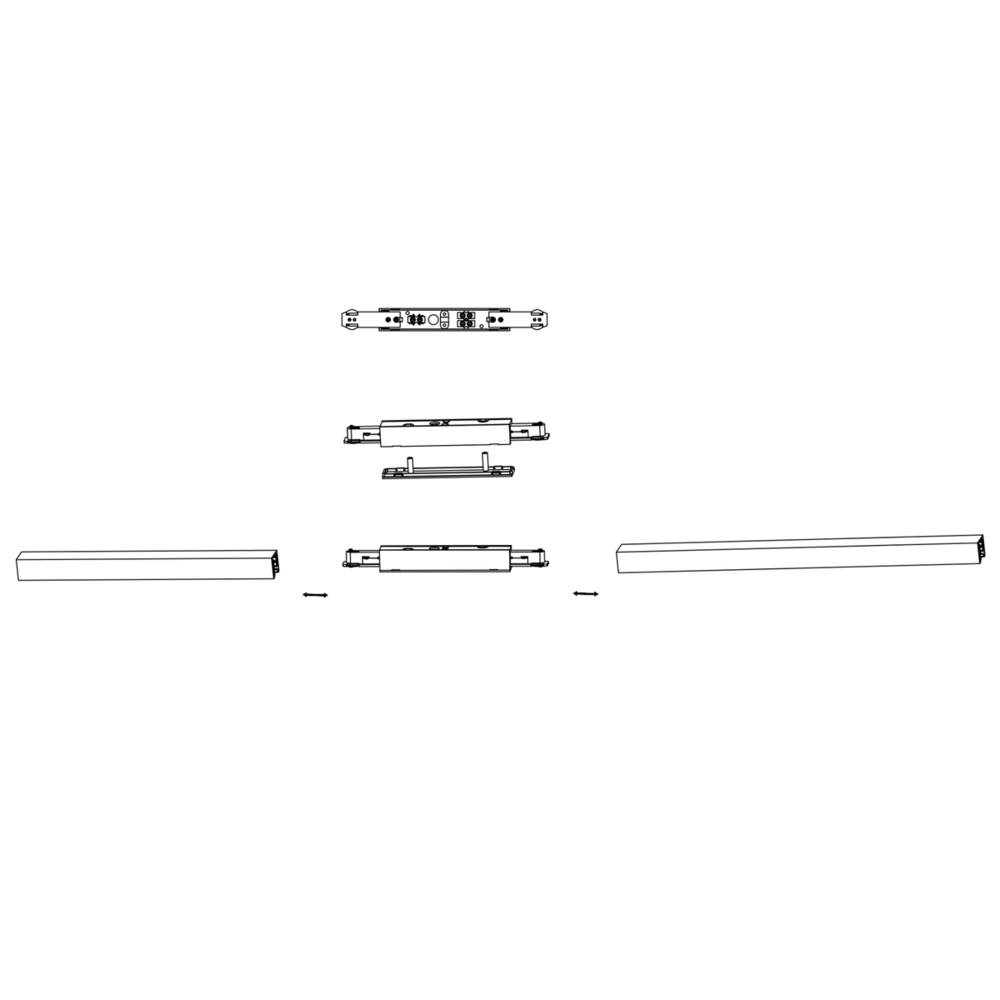 ANTIDARK Tussenvoeding Designline railsysteem wit