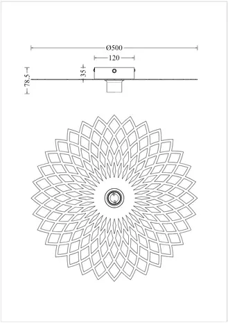 Ylumen Plafondlamp Ombra Ø 50 cm mat goud Ylumen Plafondlamp Ombra Ø 50 cm mat goud