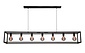 Hanglamp Esteso 7 lichts L 168 cm B 25 cm zwart Hanglamp Esteso 7 lichts L 168 cm B 25 cm zwart