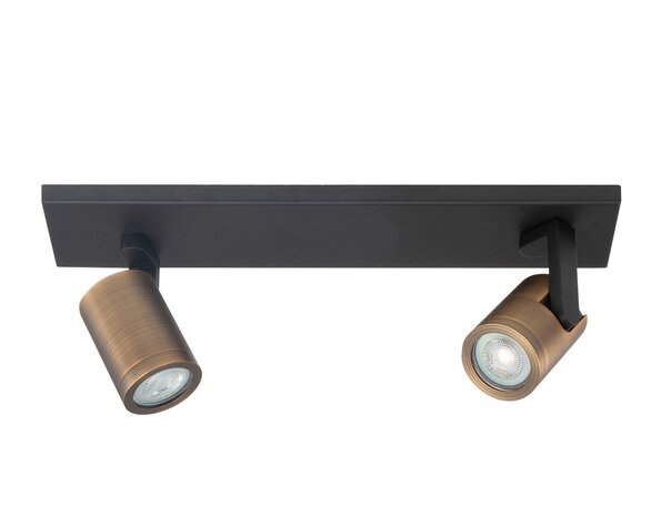 Highlight Spot HALO 2 lichts balk brons zwart Highlight Spot HALO 2 lichts balk brons zwart