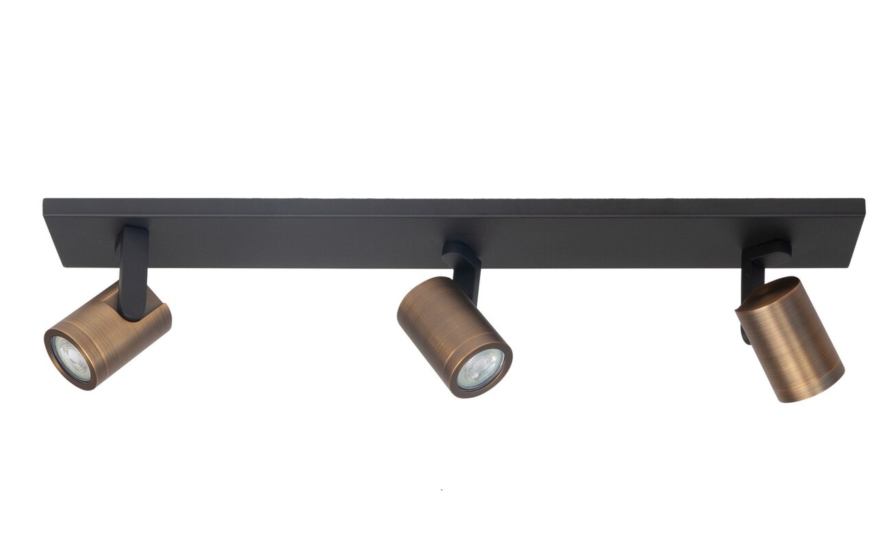 Highlight Spot HALO 3 lichts balk brons zwart Highlight Spot HALO 3 lichts balk brons zwart