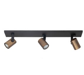 Highlight Spot HALO 3 lichts balk brons zwart Highlight Spot HALO 3 lichts balk brons zwart