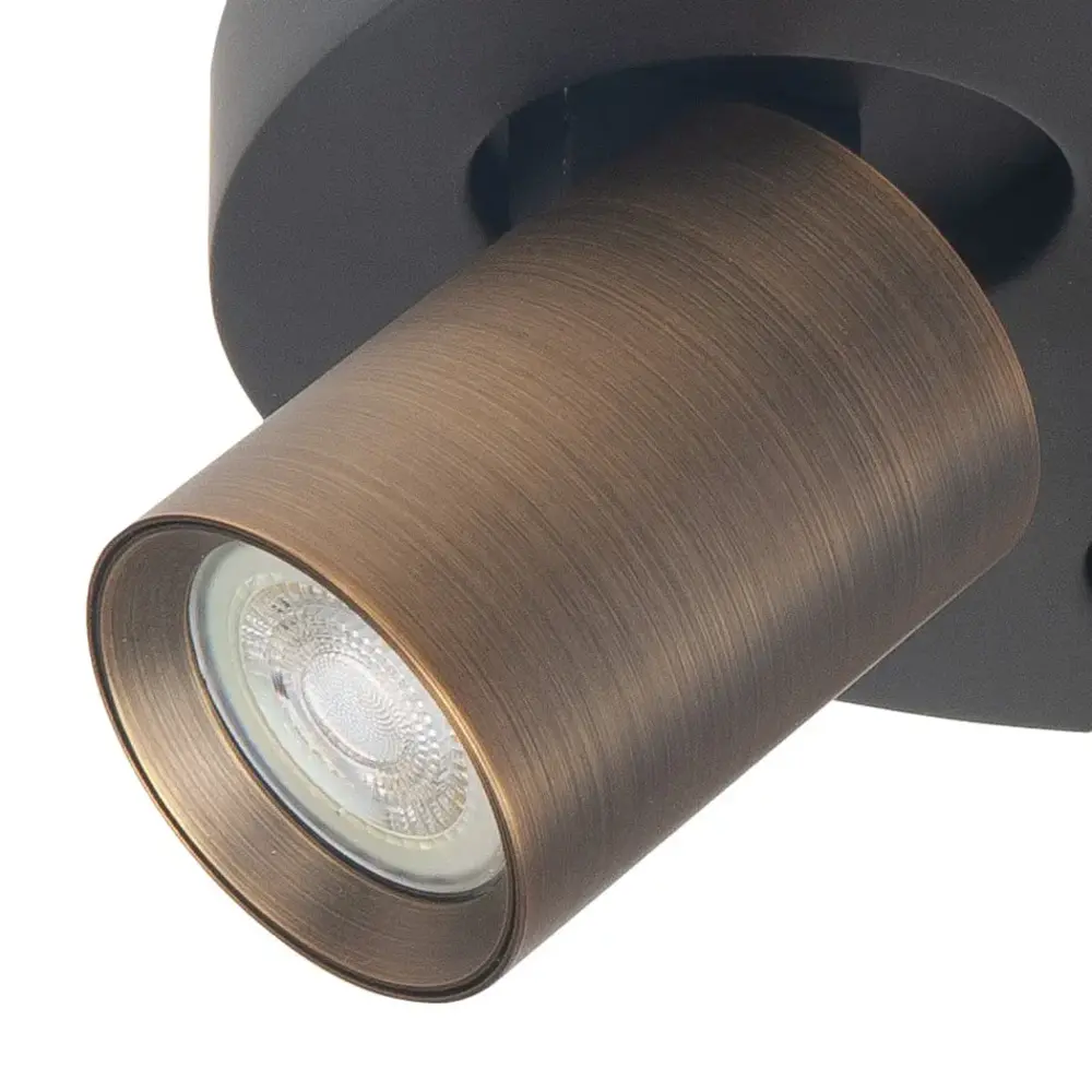 Highlight Spot Oliver 1 lichts brons zwart Highlight Spot Oliver 1 lichts brons zwart