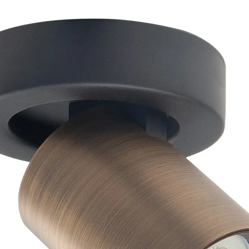 Highlight Spot Oliver 1 lichts brons zwart Highlight Spot Oliver 1 lichts brons zwart