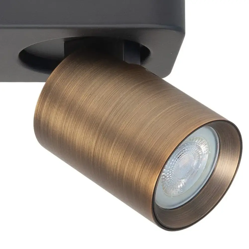 Highlight Spot Oliver 2 lichts balk brons zwart Highlight Spot Oliver 2 lichts balk brons zwart