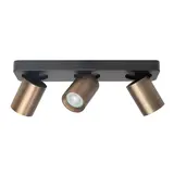 Highlight Spot Oliver 3 lichts balk brons zwart