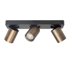 Highlight Spot Oliver 3 lichts balk brons zwart
