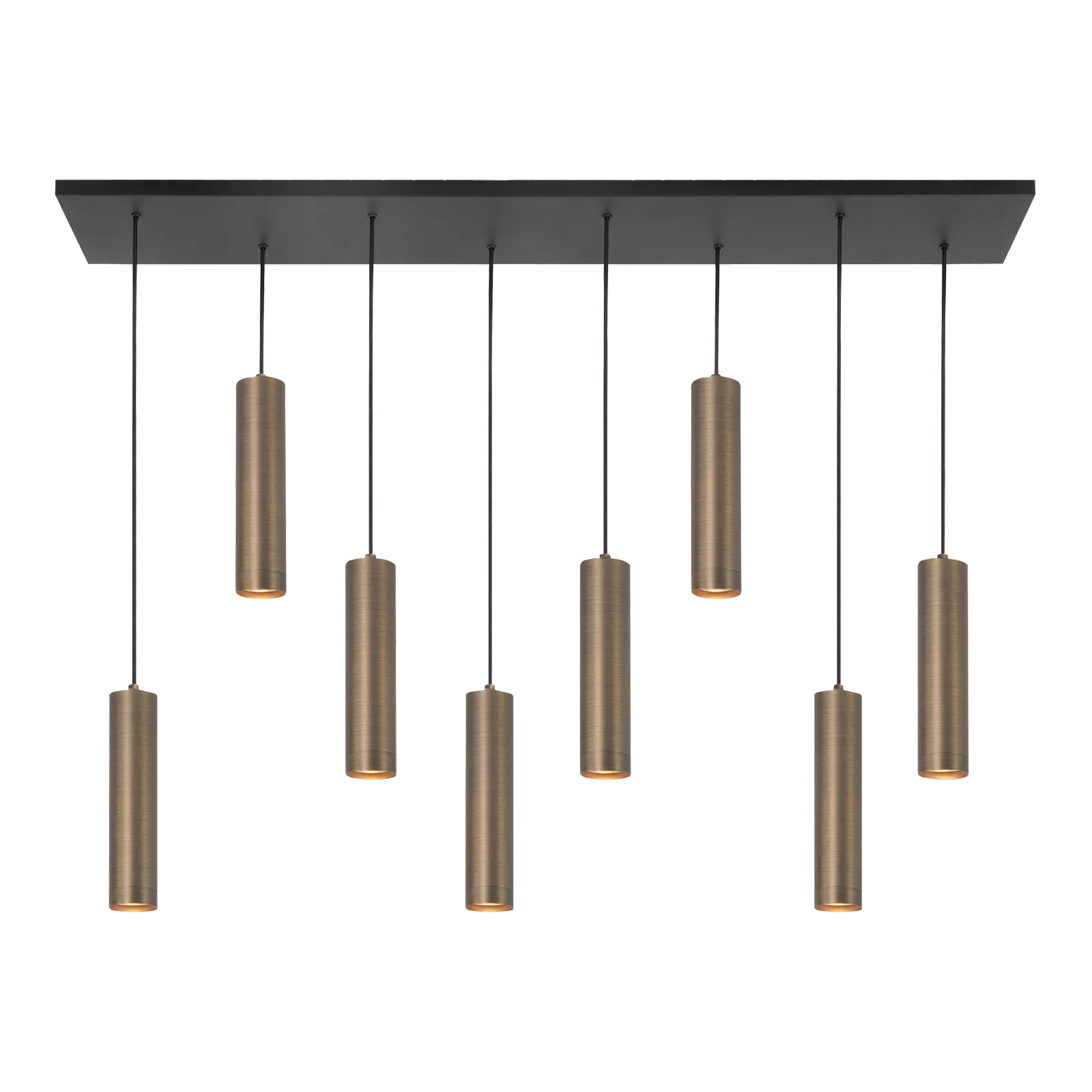 Highlight Hanglamp Perugia 8 lichts L 115 cm brons zwart