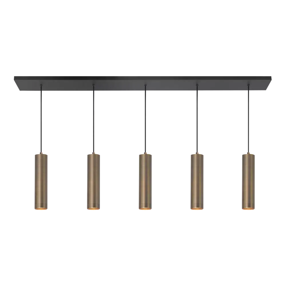 Highlight Hanglamp Perugia 5 lichts L 107 cm brons zwart Highlight Hanglamp Perugia 5 lichts L 107 cm brons zwart