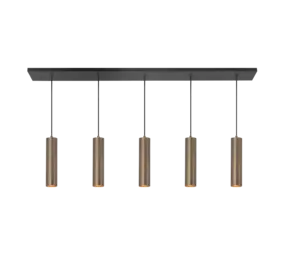 Highlight Hanglamp Perugia 5 lichts L 107 cm brons zwart Highlight Hanglamp Perugia 5 lichts L 107 cm brons zwart