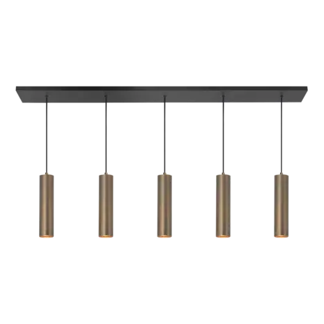 Highlight Hanglamp Perugia 5 lichts L 107 cm brons zwart Highlight Hanglamp Perugia 5 lichts L 107 cm brons zwart
