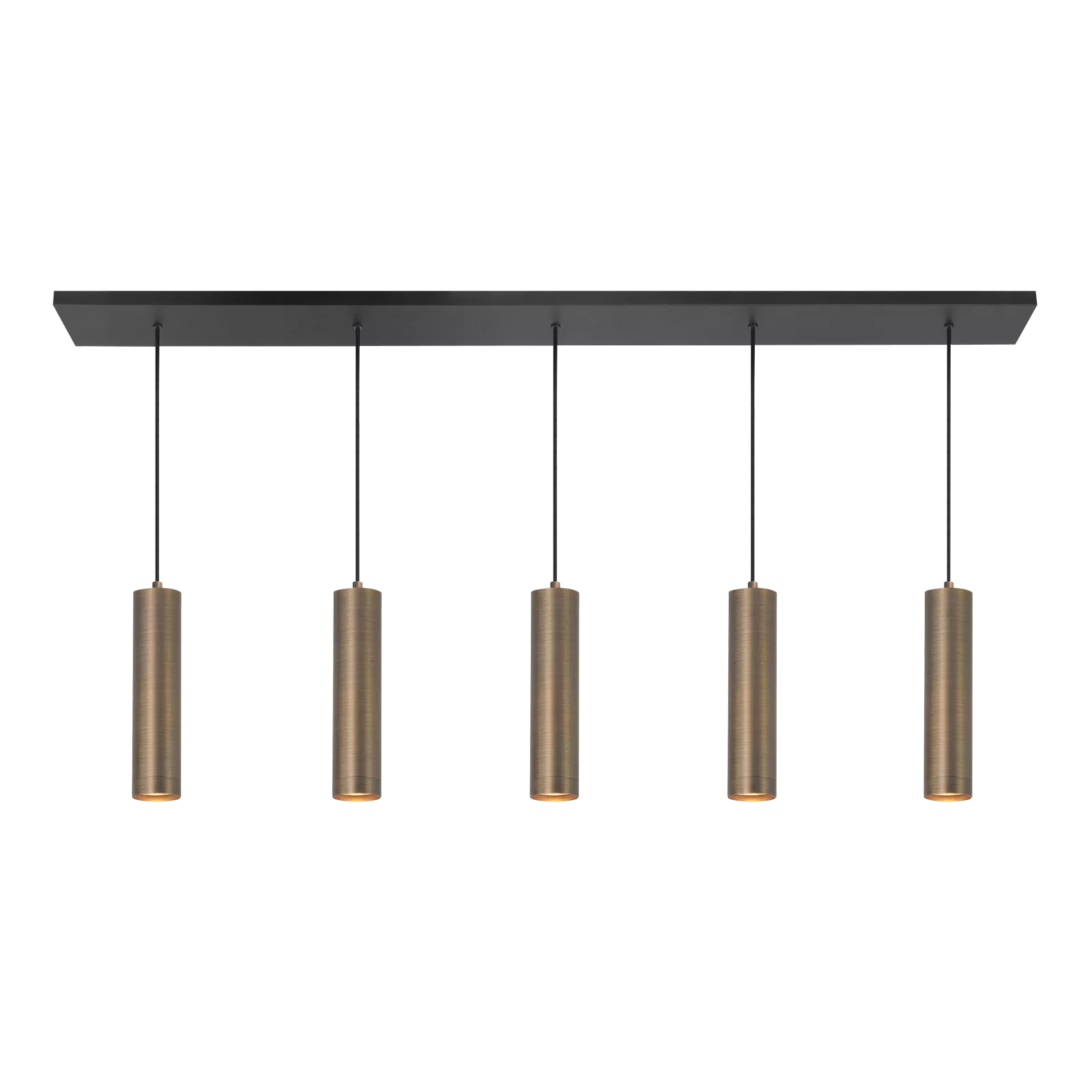 Highlight Hanglamp Perugia 5 lichts L 107 cm brons zwart