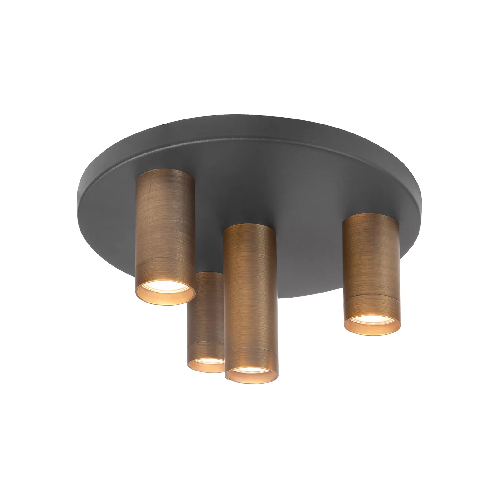 Highlight Plafondlamp Perugia 4 lichts Ø 35 cm brons zwart