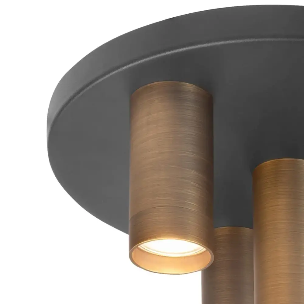 Highlight Plafondlamp Perugia 4 lichts Ø 35 cm brons zwart Highlight Plafondlamp Perugia 4 lichts Ø 35 cm brons zwart