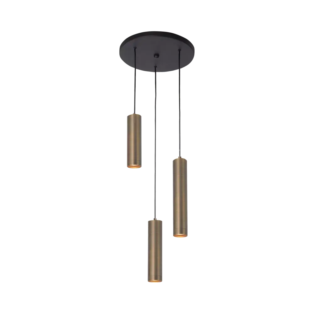 Highlight Hanglamp Perugia 3 lichts Ø 30 cm brons zwart Highlight Hanglamp Perugia 3 lichts Ø 30 cm brons zwart