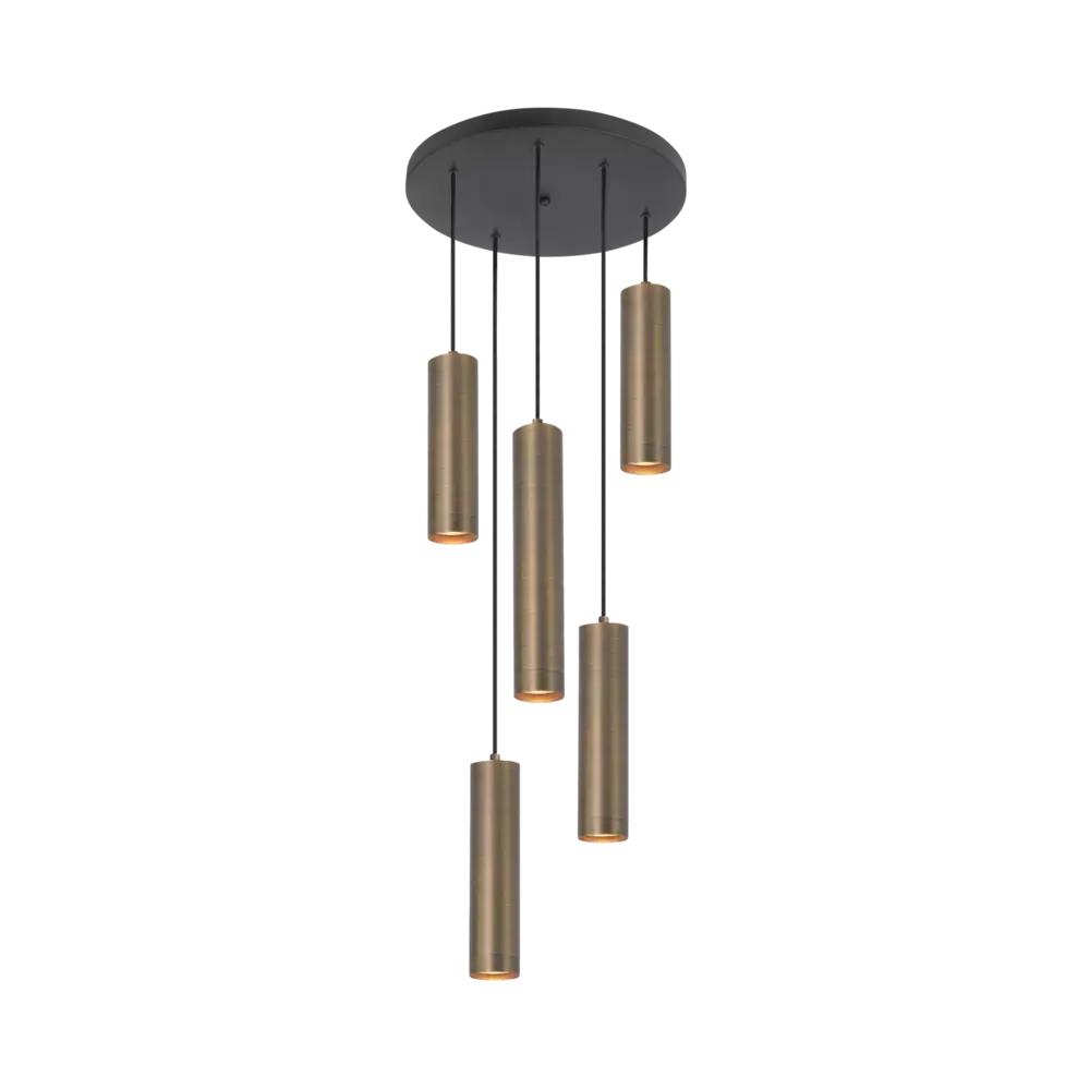 Highlight Hanglamp Perugia 5 lichts Ø 35 cm brons zwart Highlight Hanglamp Perugia 5 lichts Ø 35 cm brons zwart