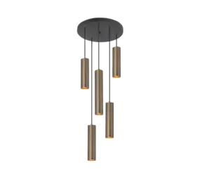 Highlight Hanglamp Perugia 5 lichts Ø 35 cm brons zwart Highlight Hanglamp Perugia 5 lichts Ø 35 cm brons zwart