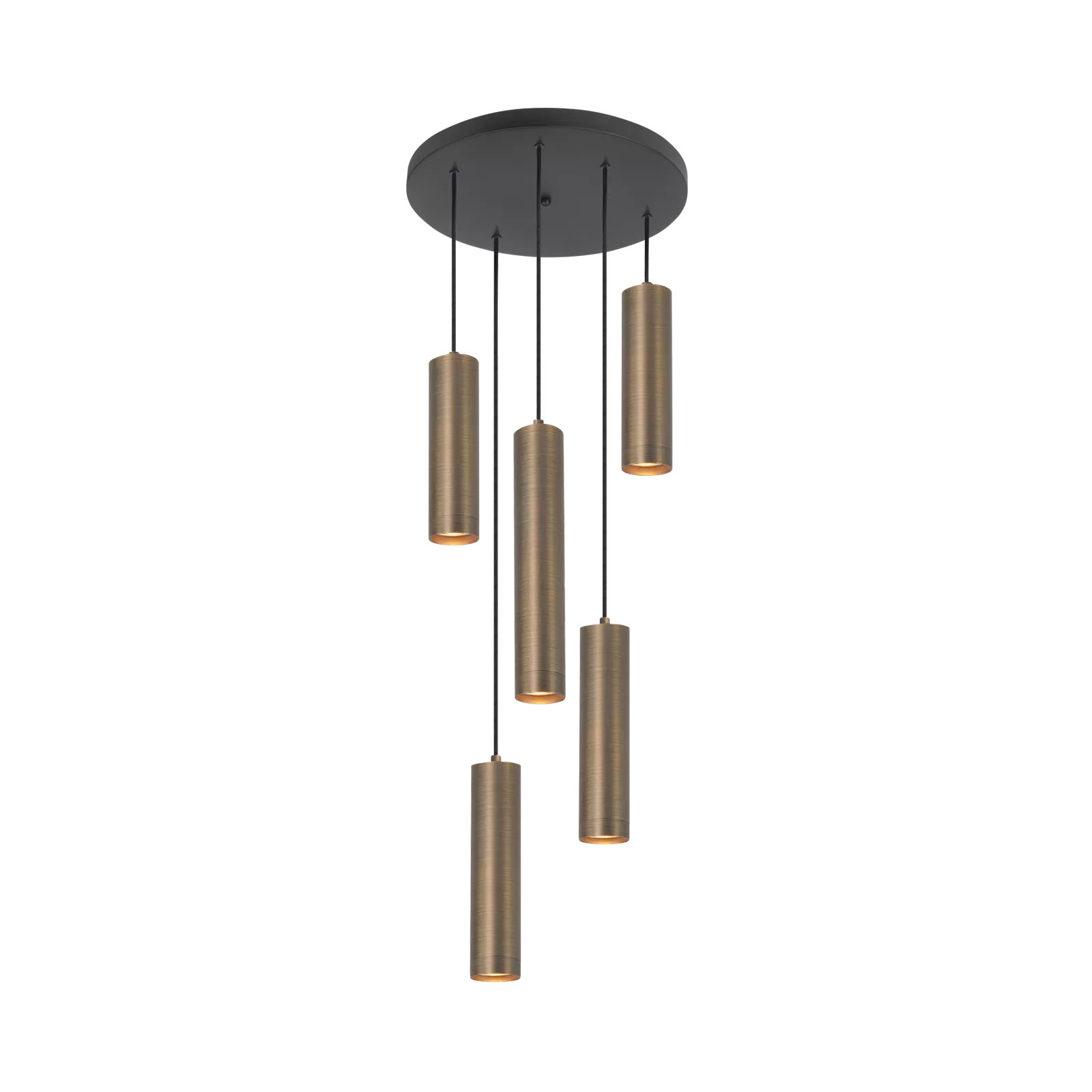 Highlight Hanglamp Perugia 5 lichts Ø 35 cm brons zwart