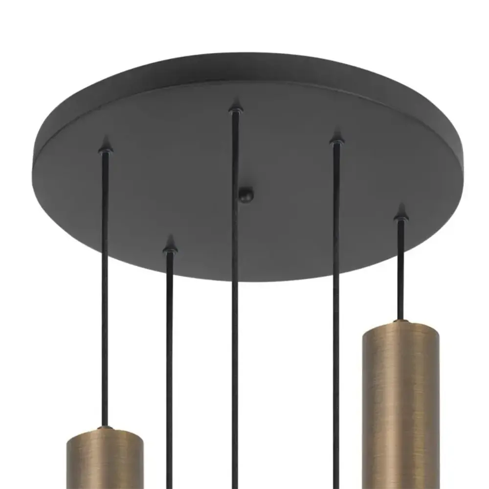 Highlight Hanglamp Perugia 5 lichts Ø 35 cm brons zwart Highlight Hanglamp Perugia 5 lichts Ø 35 cm brons zwart