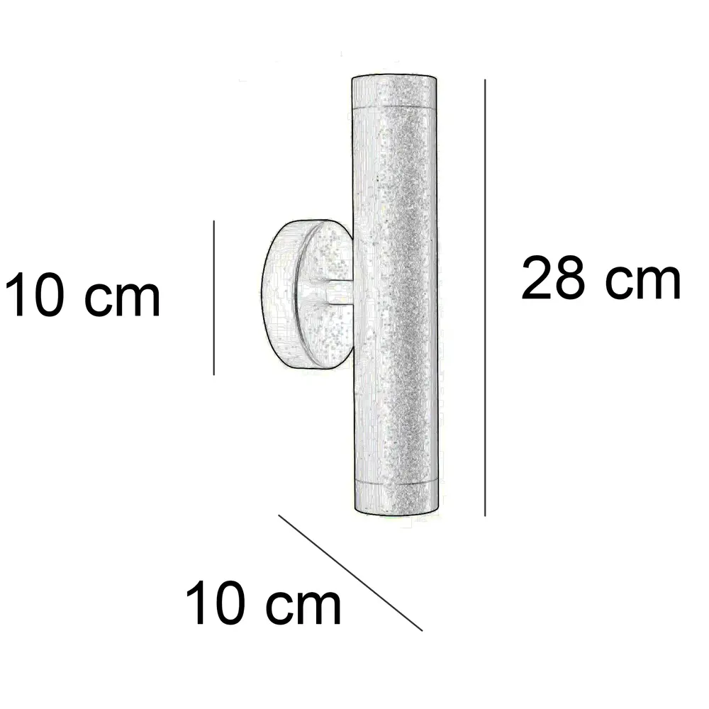 Highlight Wandlamp Perugia 2 lichts H 28 cm zwart brons zwart