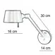 Freelight Wandlamp Sovrano L 61 cm wit Freelight Wandlamp Sovrano L 61 cm wit