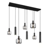 Trio Leuchten Hanglamp Mataro 8 lichts L 118 cm zwart