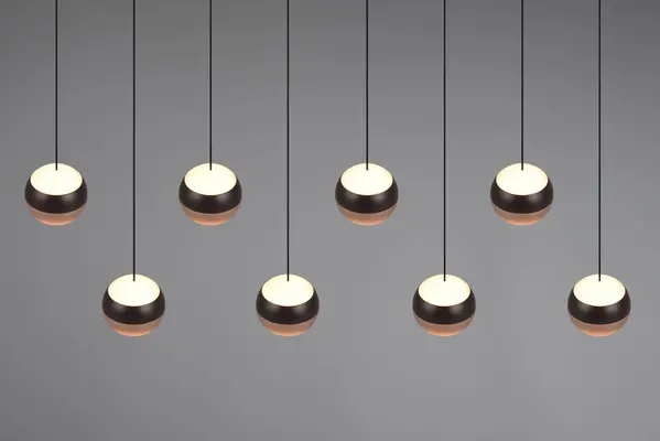 TRIO Select Hanglamp Orbit 8 lichts L 150 cm brons zwart TRIO Select Hanglamp Orbit 8 lichts L 150 cm brons zwart