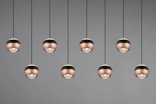 TRIO Select Hanglamp Orbit 8 lichts L 150 cm brons zwart TRIO Select Hanglamp Orbit 8 lichts L 150 cm brons zwart