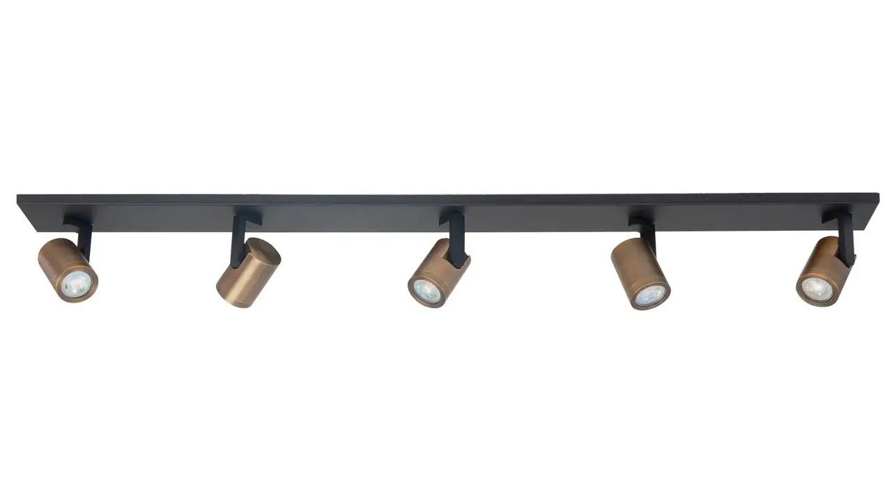 Highlight Spot HALO 5 lichts balk L 118 cm brons zwart Highlight Spot HALO 5 lichts balk L 118 cm brons zwart