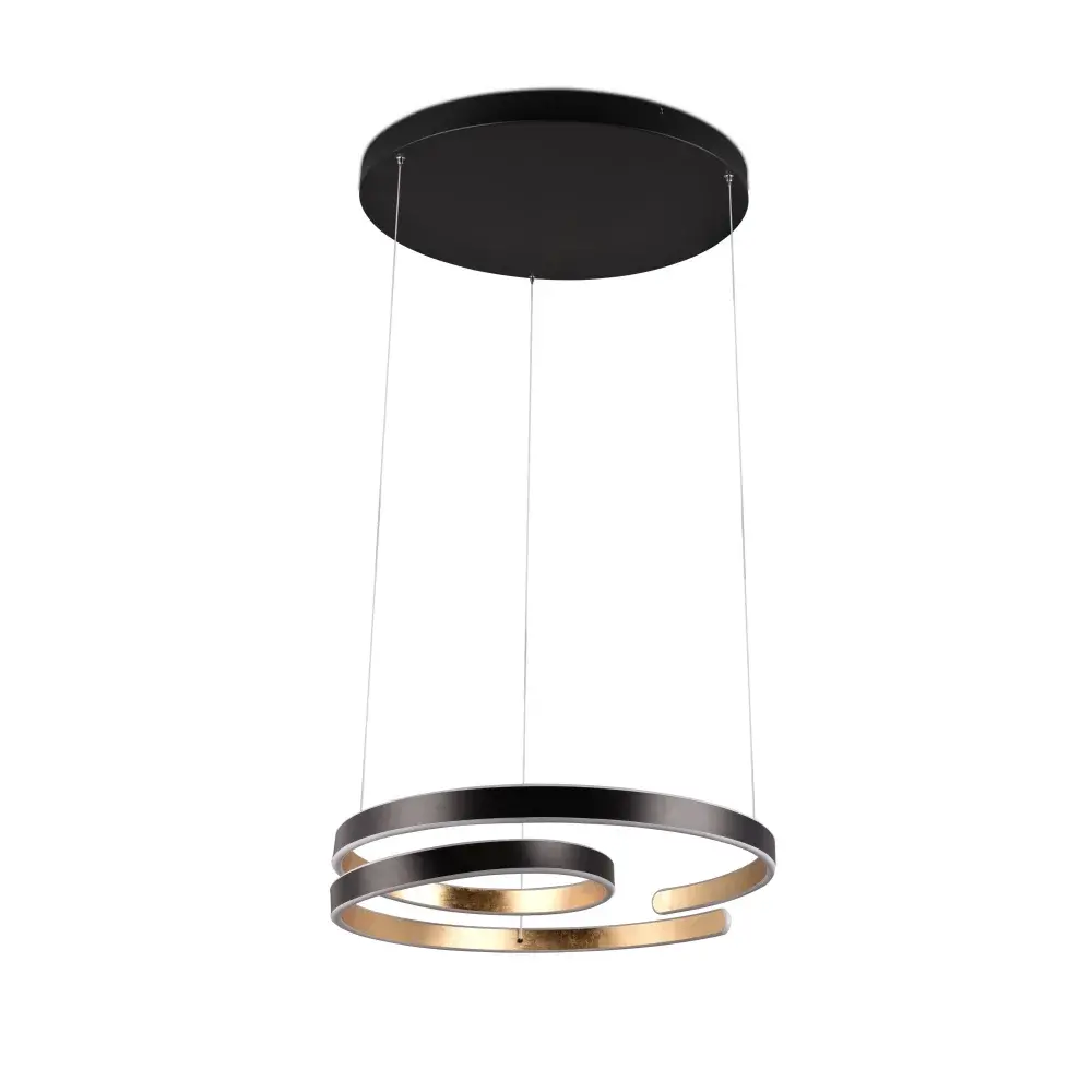 Trio Leuchten Hanglamp Marnie Ø 65 cm zwart goud Trio Leuchten Hanglamp Marnie Ø 65 cm zwart goud