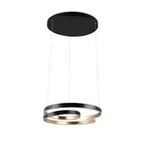 Trio Leuchten Hanglamp Marnie Ø 65 cm zwart goud Trio Leuchten Hanglamp Marnie Ø 65 cm zwart goud