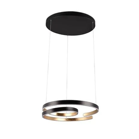 Trio Leuchten Hanglamp Marnie Ø 65 cm zwart goud Trio Leuchten Hanglamp Marnie Ø 65 cm zwart goud