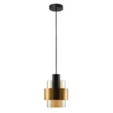 Freelight Hanglamp Chiasso 1 lichts Ø 14 cm zwart goud Freelight Hanglamp Chiasso 1 lichts Ø 14 cm zwart goud