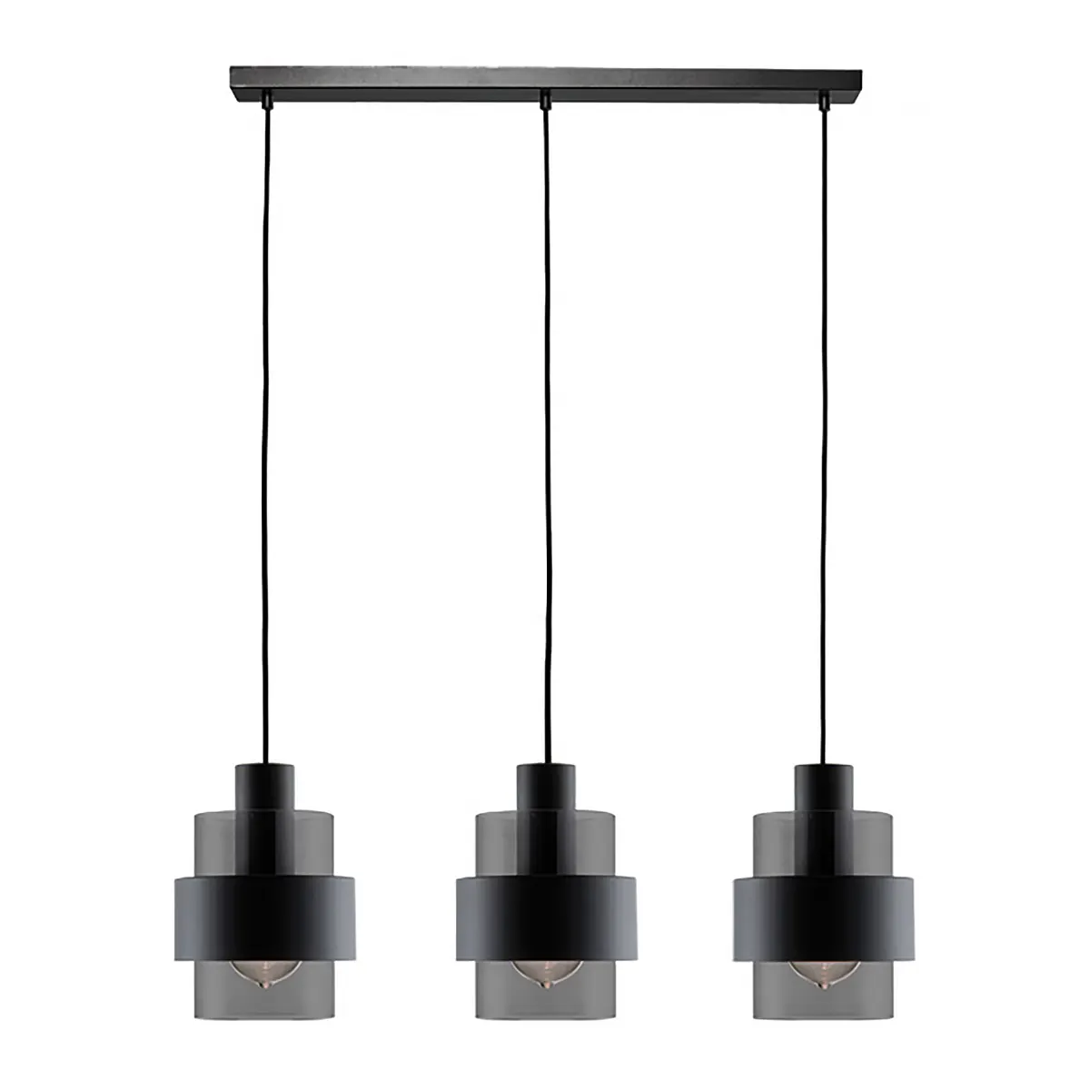 Freelight Hanglamp Chiasso 3 lichts L100 cm zwart