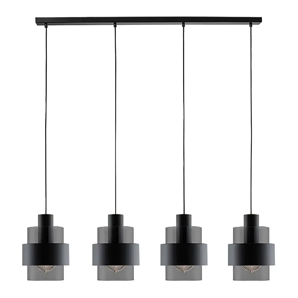 Freelight Hanglamp Chiasso 4 lichts L120 cm zwart Freelight Hanglamp Chiasso 4 lichts L120 cm zwart