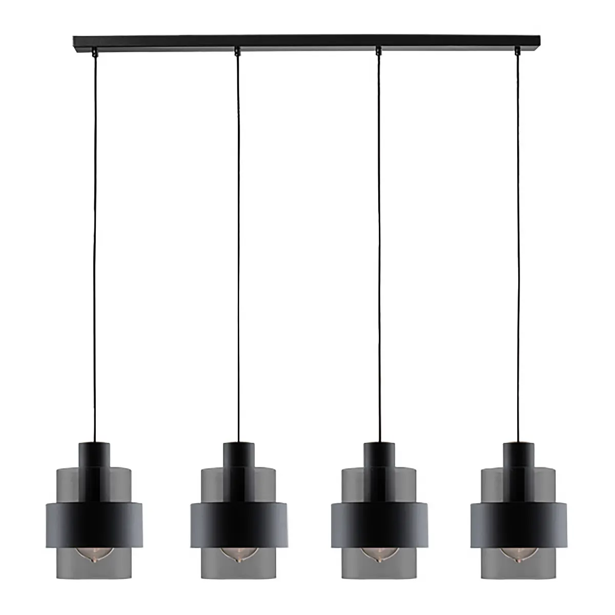 Freelight Hanglamp Chiasso 4 lichts L120 cm zwart
