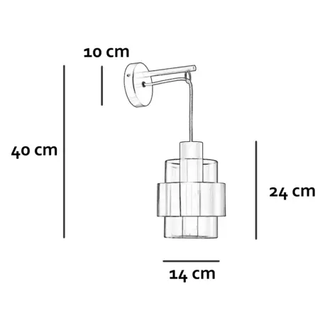 Freelight Wandlamp Chiasso H 40 cm zwart Freelight Wandlamp Chiasso H 40 cm zwart