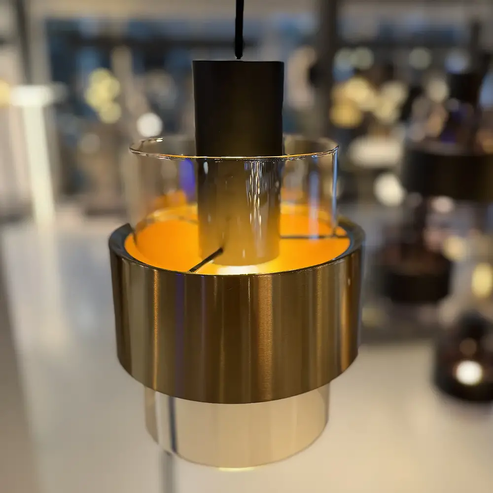 Freelight Hanglamp Chiasso 3 lichts Ø 35 cm zwart goud Freelight Hanglamp Chiasso 3 lichts Ø 35 cm zwart goud