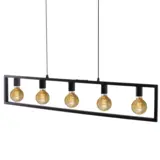 Freelight Hanglamp Distesa 5 lichts L 120 cm zwart Freelight Hanglamp Distesa 5 lichts L 120 cm zwart