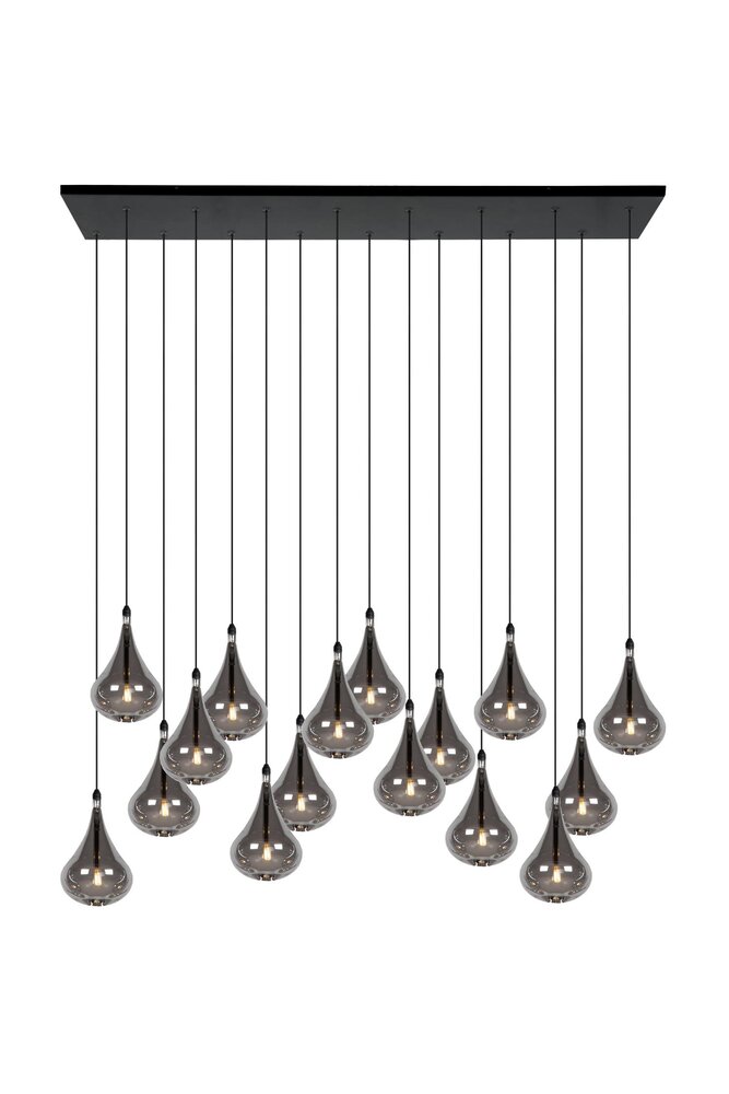 Lucide TEARS - Hanglamp - LED Dimb. - G4 - 16x1,5W 3000K - Zwart Lucide TEARS - Hanglamp - LED Dimb. - G4 - 16x1,5W 3000K - Zwart
