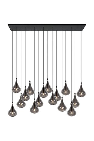 Lucide TEARS - Hanglamp - LED Dimb. - G4 - 16x1,5W 3000K - Zwart Lucide TEARS - Hanglamp - LED Dimb. - G4 - 16x1,5W 3000K - Zwart