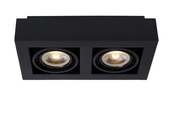 Lucide ZEFIX - Plafondspot - LED Dim to warm - GU10 (ES111) - 2x12W 2200K/3000K - Zwart Lucide ZEFIX - Plafondspot - LED Dim to warm - GU10 (ES111) - 2x12W 2200K/3000K - Zwart