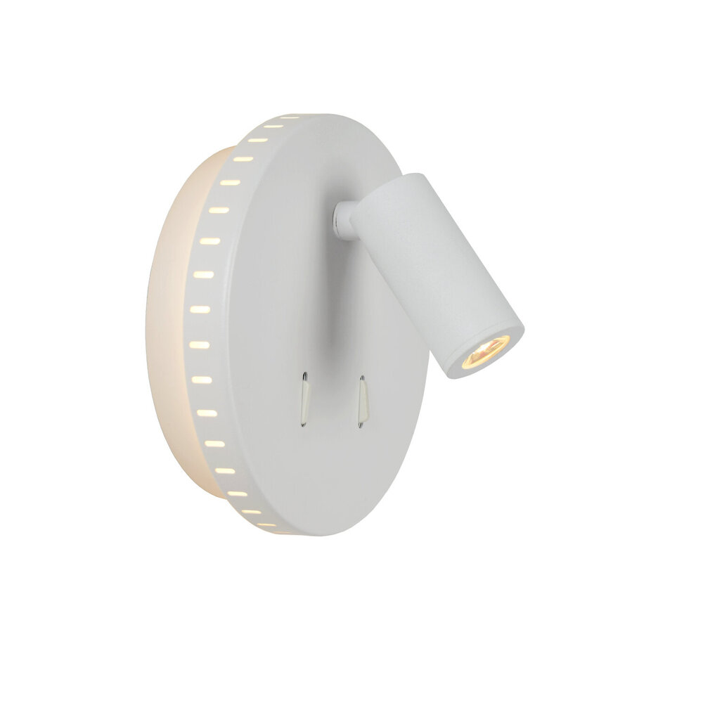 Lucide BENTJER - Bedlamp / Wandlamp - Ø 14 cm - LED - 3000K - Wit