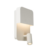 Lucide BOXER - Bedlamp / Wandlamp - LED - 3000K - Met USB oplaadpunt - Wit Lucide BOXER - Bedlamp / Wandlamp - LED - 3000K - Met USB oplaadpunt - Wit